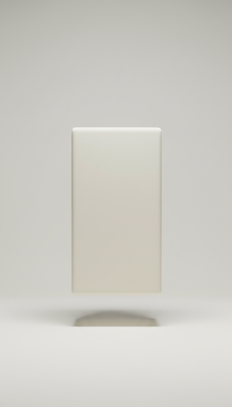 Minimalist ivory packaging with bold typography