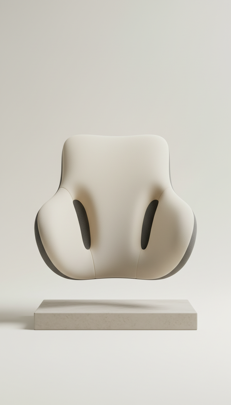 Memory foam lumbar insert with soft-touch cover