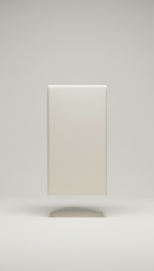 Minimalist ivory packaging with bold typography